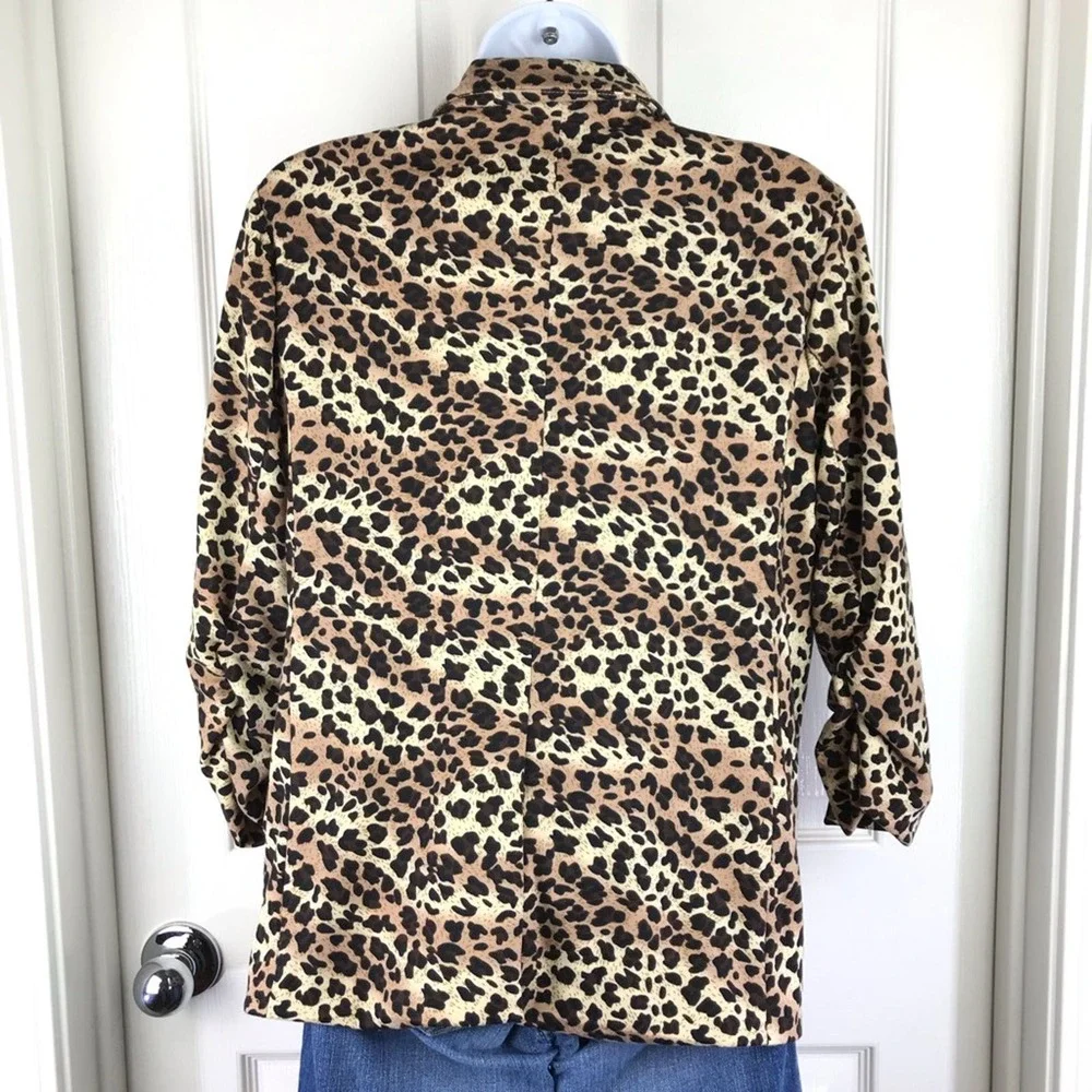 Maxim Studio leopard Print Blazer Fully lined Size Large NWT - Picture 4 of 8